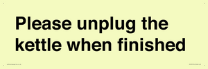 Please unplug the kettle when finished